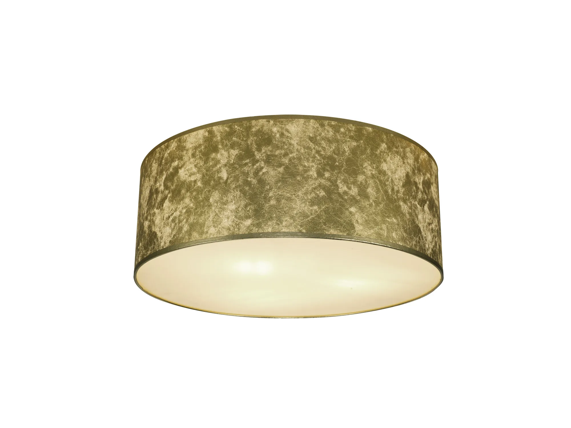 DK0629  Baymont 60cm Flush 3 Light Gold Leaf; Frosted Diffuser